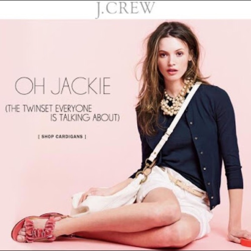 J. Crew Merino Wool Jackie Twin Set Navy